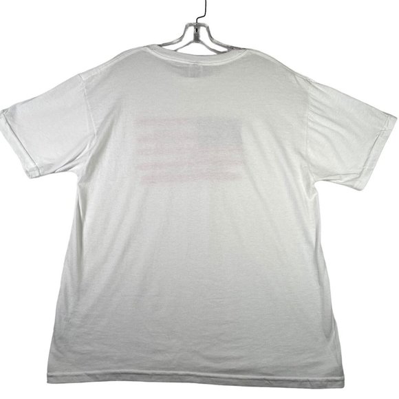 Jerzees Womens Patriotic Short Sleeve T Shirt Size L White American Flag Freedom - Picture 5 of 9